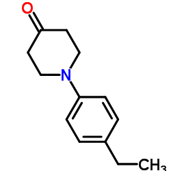 1-(4-Ethylphenyl)-4-piperidinone结构式