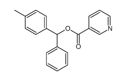 [(4-methylphenyl)-phenylmethyl] pyridine-3-carboxylate结构式