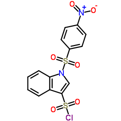 1-[(4-Nitrophenyl)sulfonyl]-1H-indole-3-sulfonyl chloride结构式