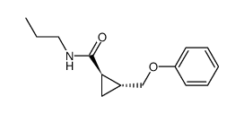 (1R,2R)-2-Phenoxymethyl-cyclopropanecarboxylic acid propylamide结构式