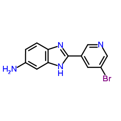 2-(5-Brom-3-pyridinyl)-1H-benzimidazol-5-amin结构式