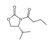 (r)-(-)-4-isopropyl-3-(1-oxobutyl)-2-oxazolidinone Structure