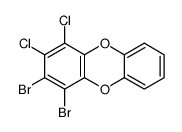 1,2-dibromo-3,4-dichlorodibenzo-p-dioxin结构式