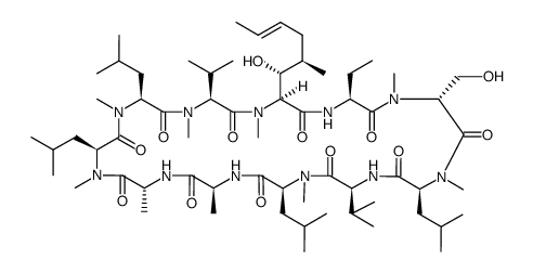 [(R)-α-hydroxymethyl-Sar]-3-cyclosporin结构式