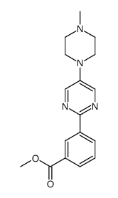 methyl 3-[5-(4-methyl-piperazin-1-yl)pyrimidin-2-yl]benzoate Structure