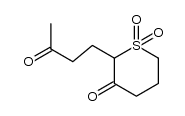 2-(3-oxobutyl)-5,6-dihydro-2H-thiopyran-3(4H)-one 1,1-dioxide结构式