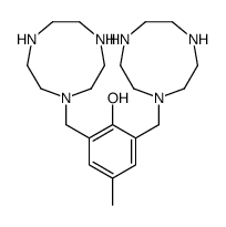 4-methyl-2,6-bis(1,4,7-triazonan-1-ylmethyl)phenol结构式