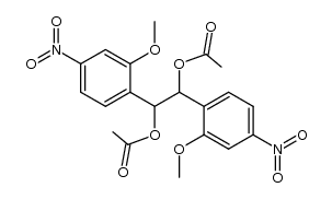 α,α'-diacetoxy-2,2'-dimethoxy-4,4'-dinitro-bibenzyl结构式