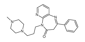 5-[3-(4-methylpiperazin-1-yl)propyl]-2-phenyl-3H-pyrido[2,3-b][1,4]diazepin-4-one结构式