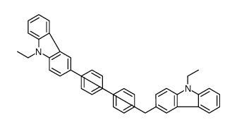 9-ethyl-3-[(9-ethylcarbazol-3-yl)-(4-phenylphenyl)methyl]carbazole结构式