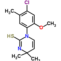1-(4-Chloro-2-methoxy-5-methylphenyl)-4,4-dimethyl-3,4-dihydro-2(1H)-pyrimidinethione结构式