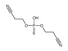 3-[2-cyanoethoxy(hydroxy)phosphinothioyl]oxypropanenitrile Structure
