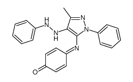 4-[5-methyl-2-phenyl-4-(2-phenylhydrazinyl)pyrazol-3-yl]iminocyclohexa-2,5-dien-1-one Structure