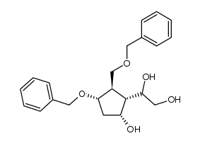 (R)-1-((1S,2R,3S,5R)-3-(benzyloxy)-2-((benzyloxy)methyl)-5-hydroxycyclopentyl)ethane-1,2-diol Structure