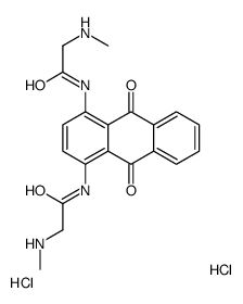 2-(methylamino)-N-[4-[[2-(methylamino)acetyl]amino]-9,10-dioxoanthracen-1-yl]acetamide,dihydrochloride结构式
