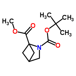 Methyl 2-Boc-2-aza-bicyclo-[2.1.1]hexane-1-carboxylate结构式
