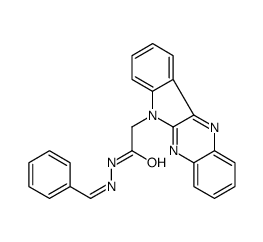 N-[(E)-benzylideneamino]-2-indolo[3,2-b]quinoxalin-6-ylacetamide Structure