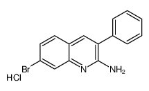 7-bromo-3-phenylquinolin-2-amine,hydrochloride结构式