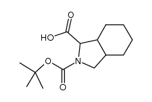 octahydro-isoindole-1,2-dicarboxylic acid 2-tert-butyl ester结构式