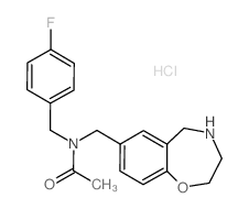 N-(4-Fluorobenzyl)-N-(2,3,4,5-tetrahydro-1,4-benzoxazepin-7-ylmethyl)acetamide hydrochloride结构式