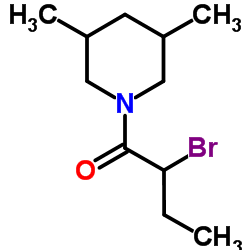 2-Bromo-1-(3,5-dimethyl-1-piperidinyl)-1-butanone Structure
