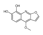 4-methoxyfuro[2,3-b]quinoline-7,8-diol结构式
