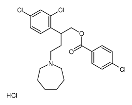 [4-(azepan-1-yl)-2-(2,4-dichlorophenyl)butyl] 4-chlorobenzoate,hydrochloride结构式