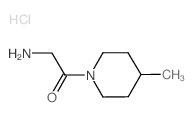 2-Amino-1-(4-methyl-1-piperidinyl)-1-ethanone hydrochloride结构式