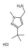 (3-TERT-BUTYL-1-METHYL-1H-PYRAZOL-5-YL)METHANAMINEHYDROCHLORIDE structure