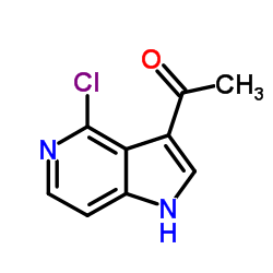 3-Acetyl-4-chloro-5-azaindole结构式