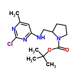 2-Methyl-2-propanyl 2-{[(2-chloro-6-methyl-4-pyrimidinyl)amino]methyl}-1-pyrrolidinecarboxylate图片