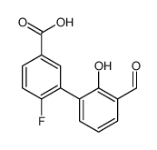 4-fluoro-3-(3-formyl-2-hydroxyphenyl)benzoic acid Structure