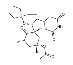 (1R,3S,5S)-3-((R)-2-(2,6-dioxopiperidin-4-yl)-1-((triethylsilyl)oxy)ethyl)-1,5-dimethyl-4-oxocyclohexyl acetate结构式