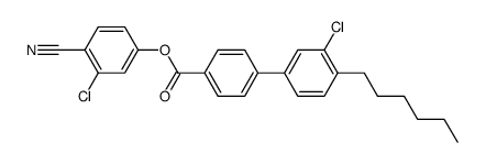 4-cyano-3-chlorophenyl 4-hexyl-3-chlorobiphenyl-4-carboxylate结构式