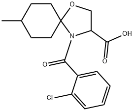 4-(2-chlorobenzoyl)-8-methyl-1-oxa-4-azaspiro[4.5]decane-3-carboxylic acid picture