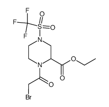 1-bromoacetyl-2-ethoxycarbonyl-4-(trifluoromethylsulfonyl)-piperazine Structure