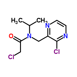2-Chloro-N-[(3-chloro-2-pyrazinyl)methyl]-N-isopropylacetamide Structure