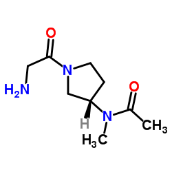 N-[(3S)-1-Glycyl-3-pyrrolidinyl]-N-methylacetamide Structure