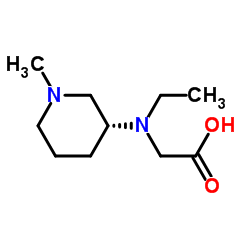 N-Ethyl-N-[(3R)-1-methyl-3-piperidinyl]glycine Structure