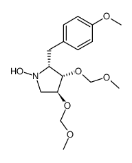 (2R,3S,4S)-1-Hydroxy-2-(4-methoxybenzyl)-3,4-bis(methoxymethoxy)pyrrolidine Structure