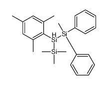 trimethyl-[[methyl(diphenyl)silyl]-(2,4,6-trimethylphenyl)silyl]silane Structure