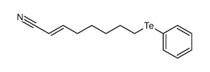 8-(phenyltellanyl)oct-2-enenitrile Structure