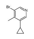 3-bromo-5-cyclopropyl-4-methylpyridine结构式