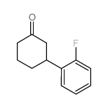 3-(2-Fluorophenyl)cyclohexanone结构式