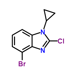 4-溴-2-氯-1-环丙基-1H-苯并[d]咪唑结构式