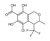 5-chloro-6,8-dihydroxy-3-methyl-4-(trifluoromethyl)-3,4-dihydro-1H-isochromene-7-carboxylic acid结构式