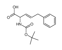 (S,E)-2-((tert-butoxycarbonyl)amino)-5-phenylpent-3-enoic acid Structure