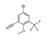 5-bromo-2-methoxy-3-(trifluoromethyl)benzonitrile结构式