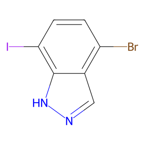 4-Bromo-7-iodo-1H-indazole structure