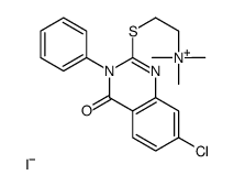 2-(7-chloro-4-oxo-3-phenylquinazolin-2-yl)sulfanylethyl-trimethylazanium,iodide结构式